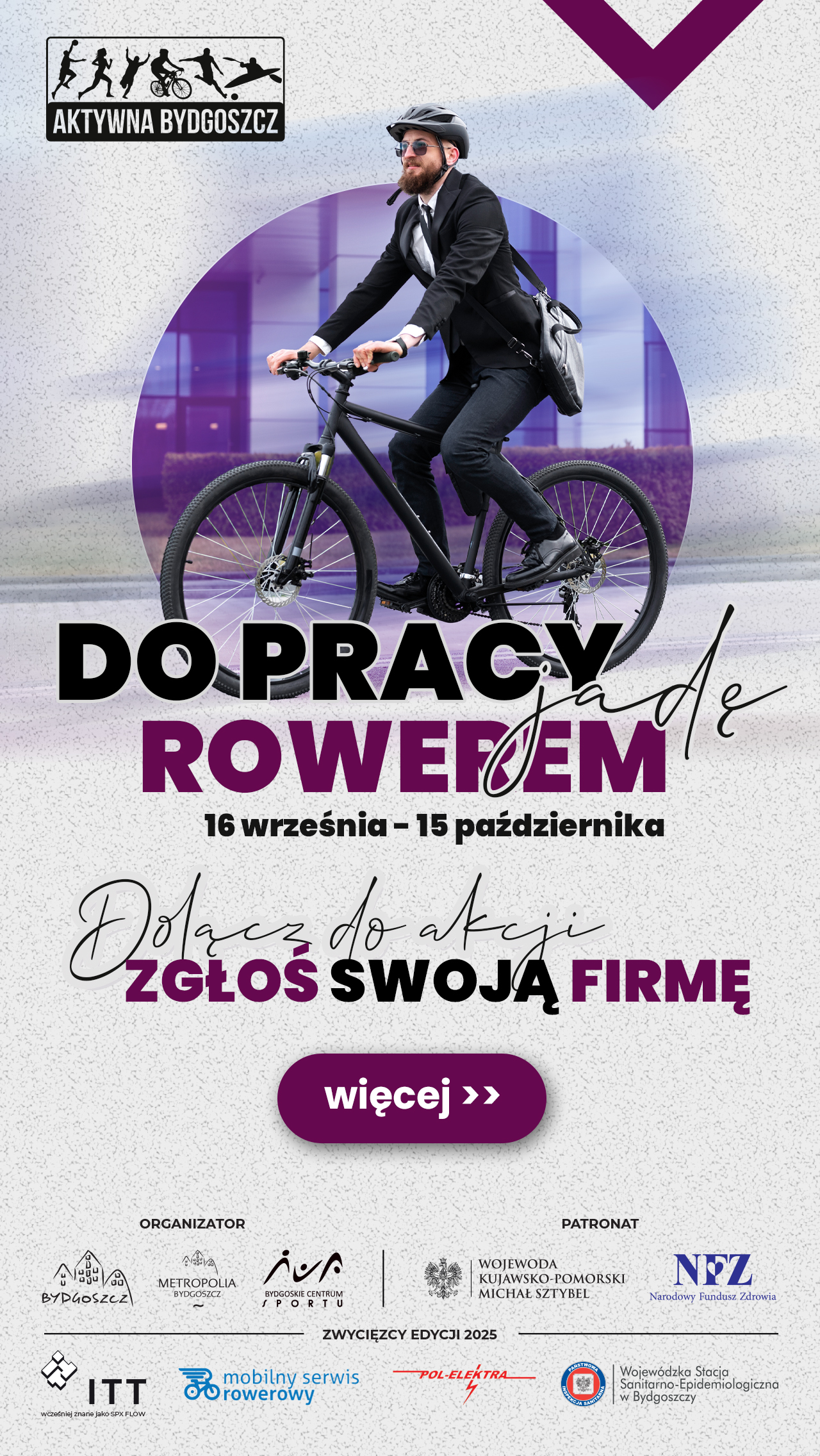 Do pracy jadę rowerm
